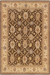handmade Traditional Kafkaz Brown Beige Hand Knotted RECTANGLE 100% WOOL area rug 8 x 10